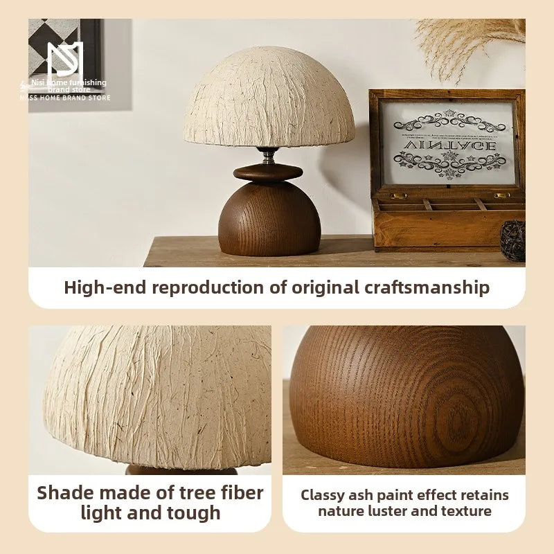 Natural Tree Fiber Shade Table Lamp