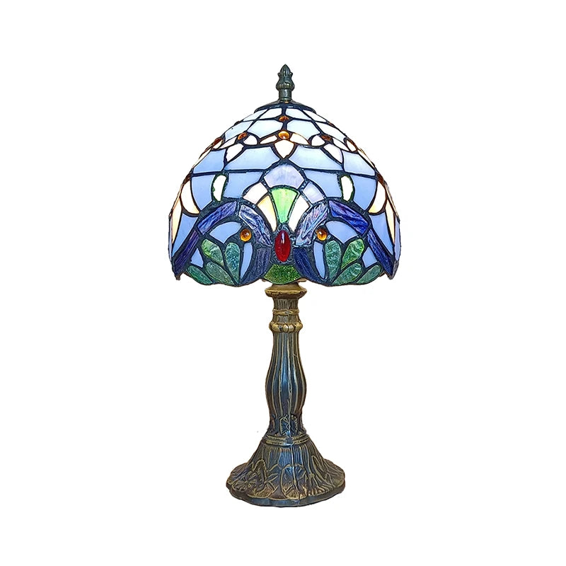 Vintage Stained Glass Table Lamp