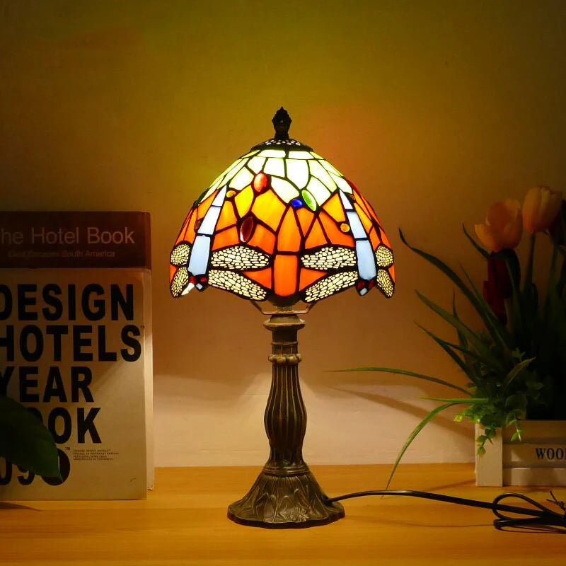 Vintage Stained Glass Table Lamp