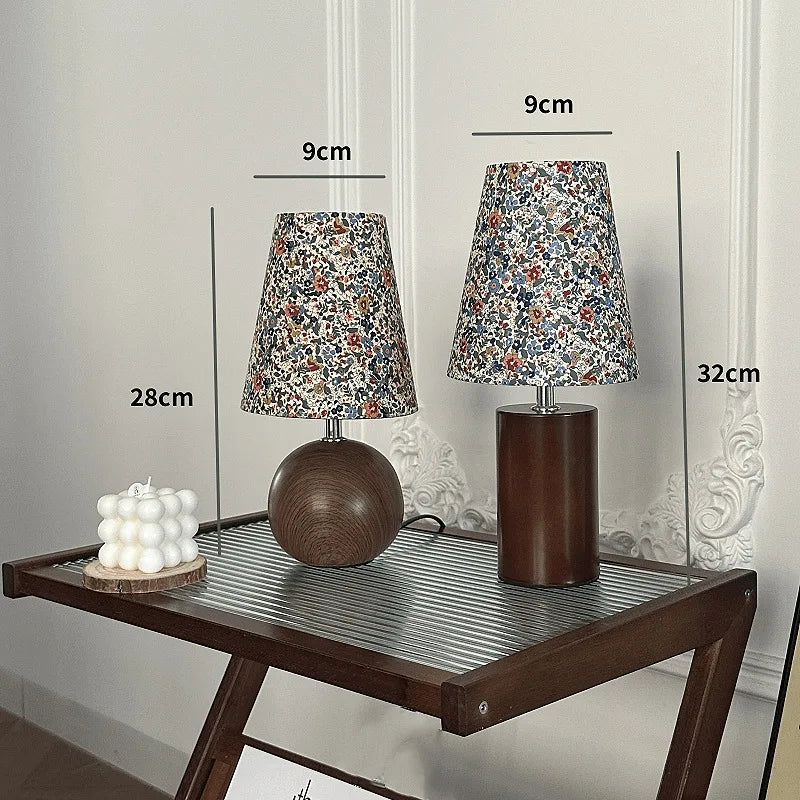 Elegant Floral Print Table Lamp