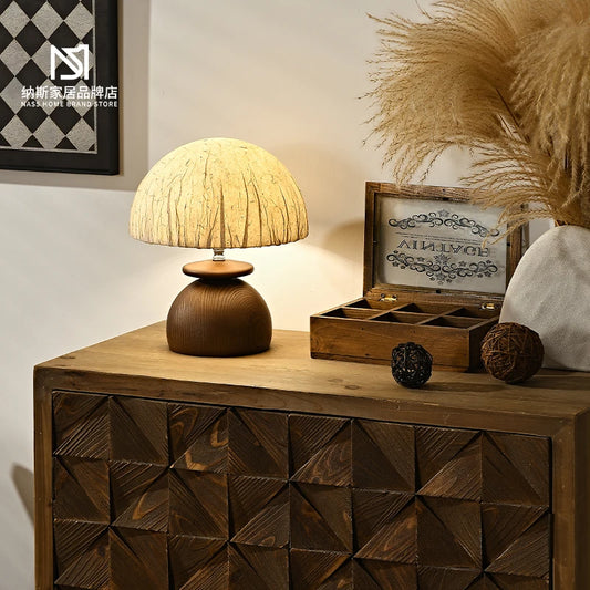 Natural Tree Fiber Shade Table Lamp