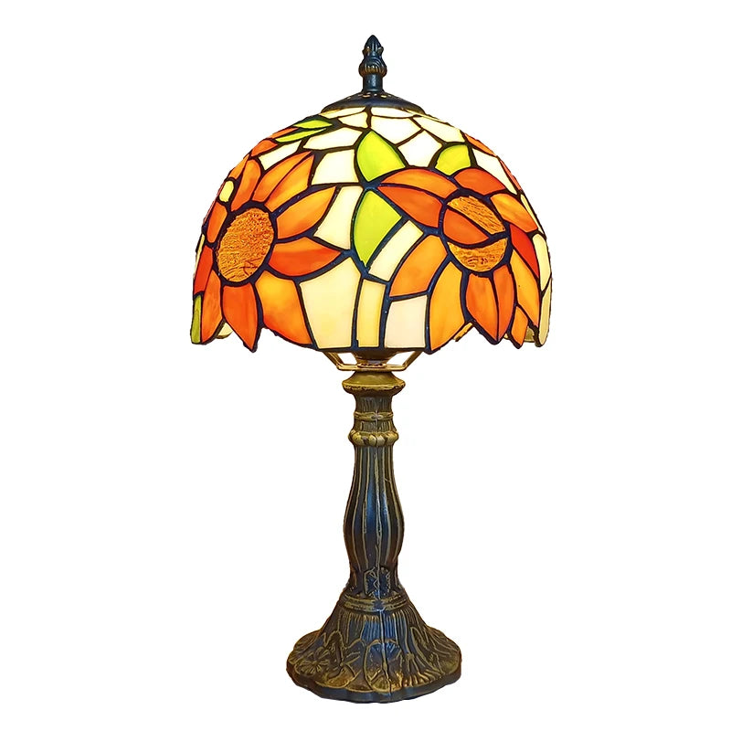 Vintage Stained Glass Table Lamp