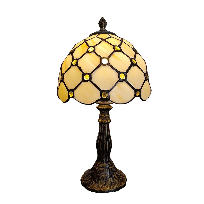 Vintage Stained Glass Table Lamp