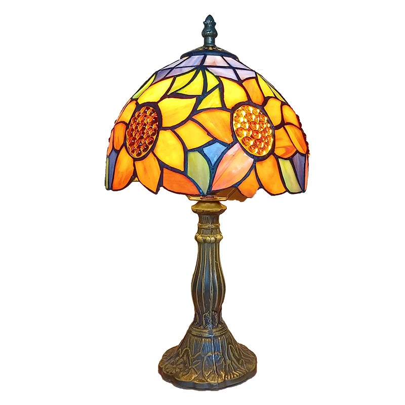 Vintage Stained Glass Table Lamp