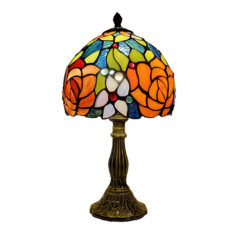 Vintage Stained Glass Table Lamp