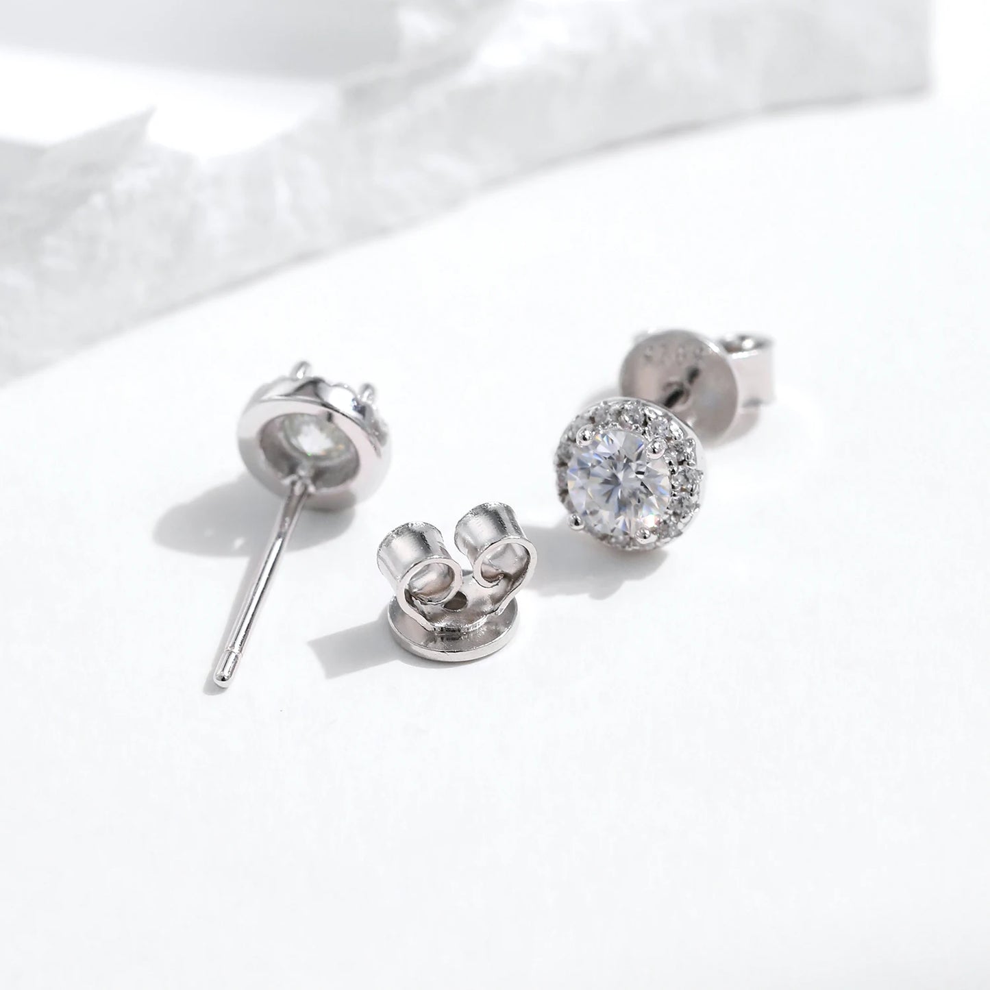 Tiny Stud Earrings in Silver