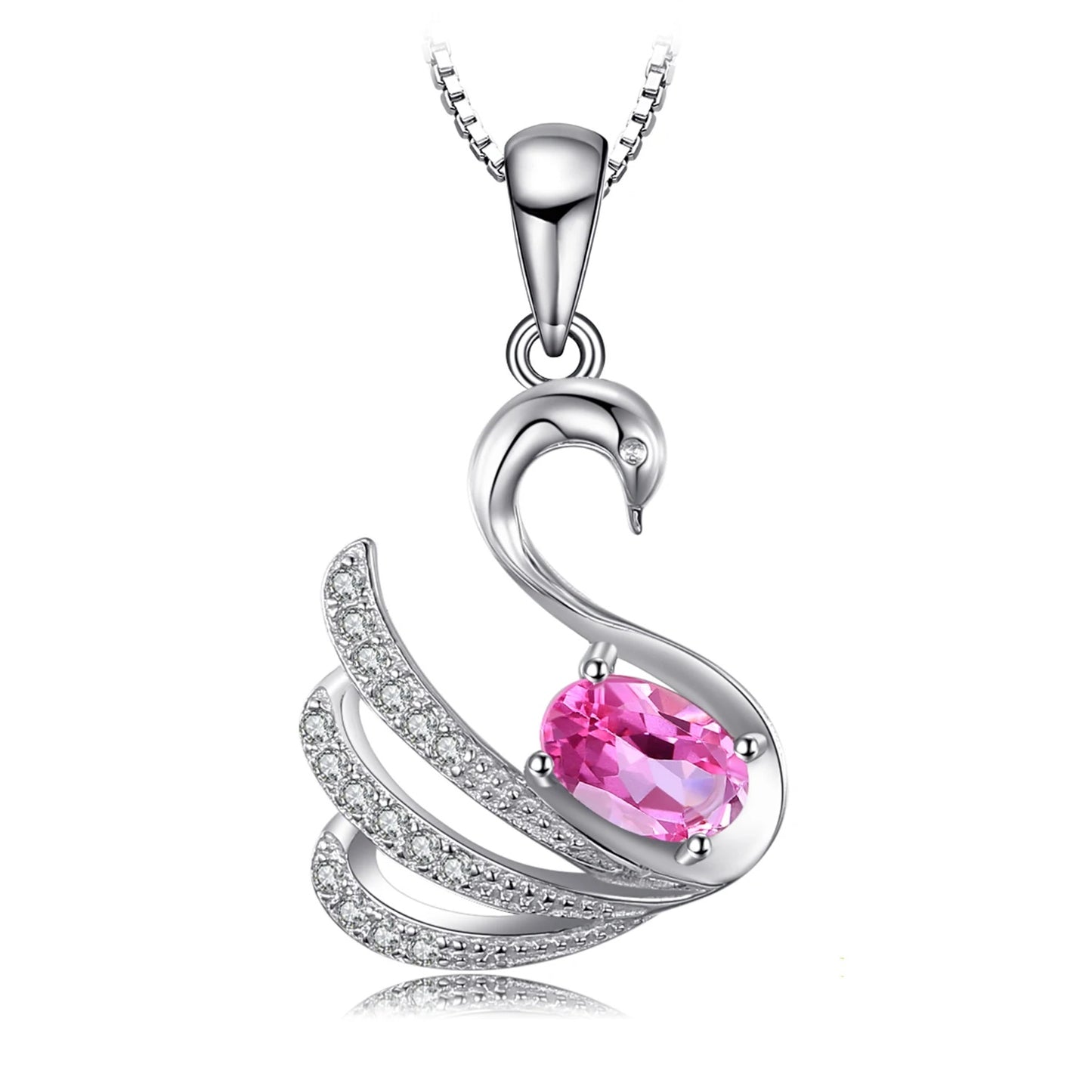 Swan Oval Pink Pendant